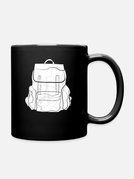 Rucksack Reisen - Tasse einfarbig - Schwarz