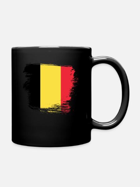 Belgien Flagge - Tasse einfarbig - Schwarz