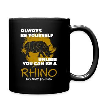 Rhinocéros - Mug uni - noir - Droite
