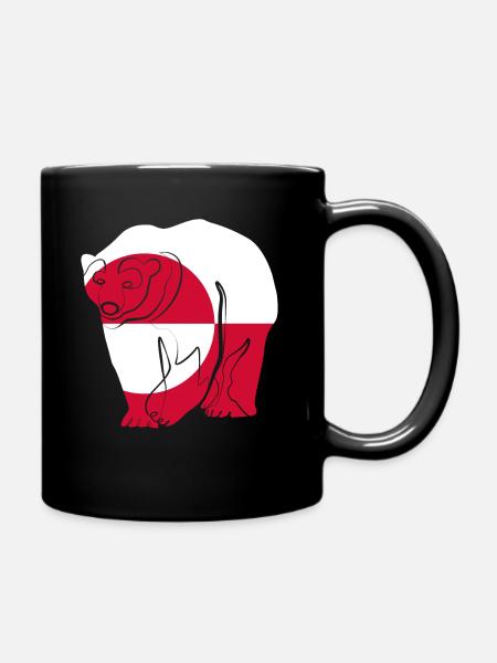 Grönland - Tasse einfarbig - Schwarz