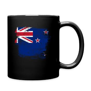 New Zealand Flag - Full Colour Mug - black - Right