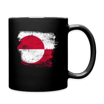 Greenland Flag - Full Colour Mug - black - Right