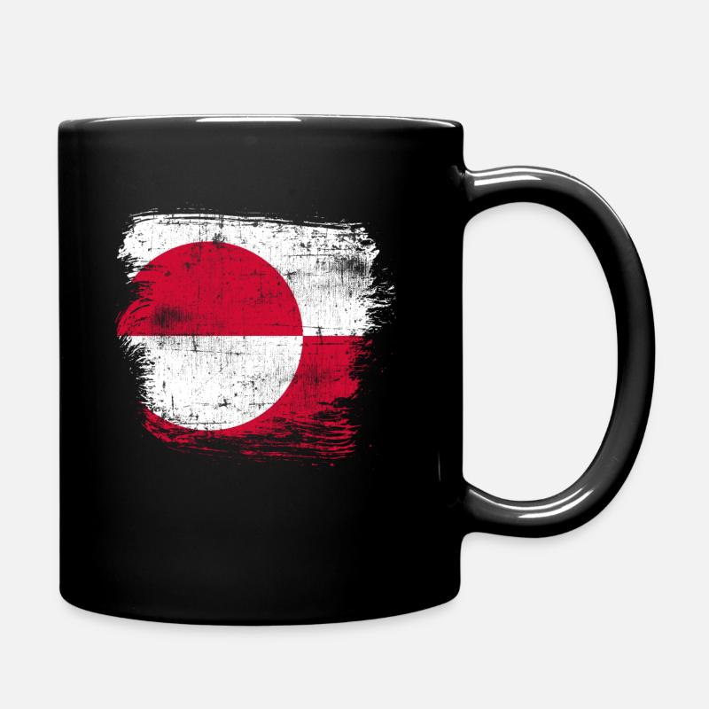 Grönland Flagge - Tasse einfarbig - Schwarz