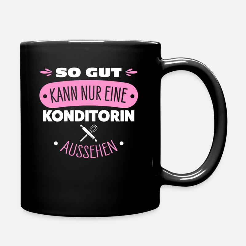 Konditorin - Tasse einfarbig - Schwarz