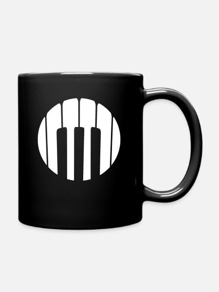 Piano - Full Colour Mug - black