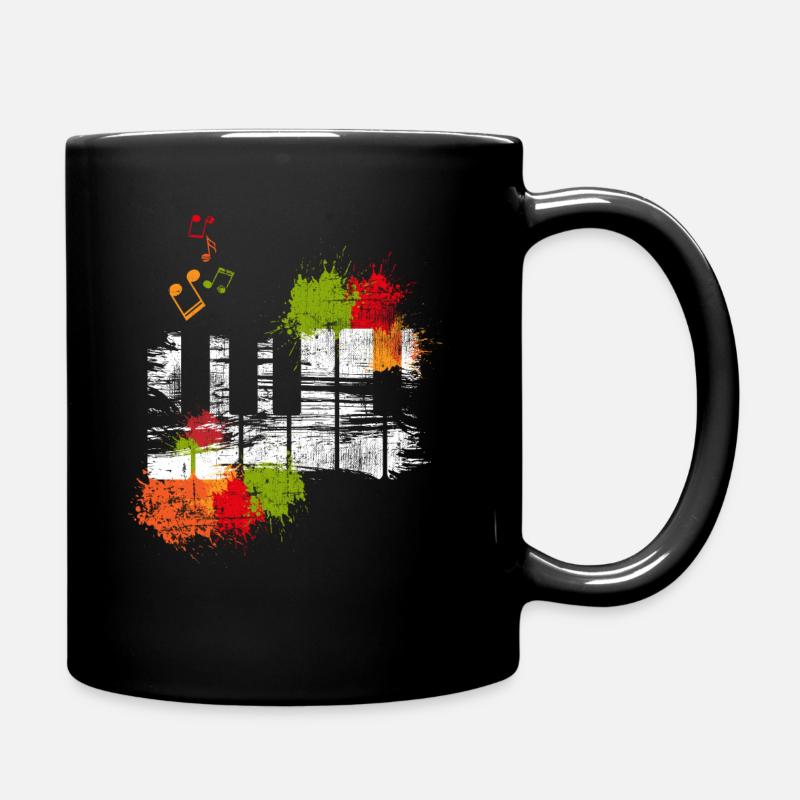 Klavier - Tasse einfarbig - Schwarz