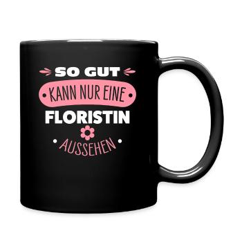 Floristin - Tasse einfarbig - Schwarz - Rechts