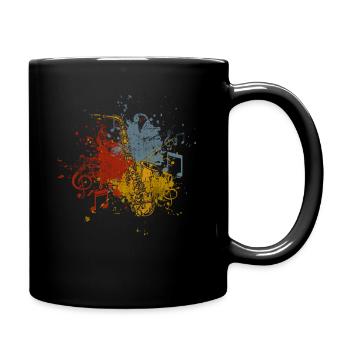 Saxophon - Tasse einfarbig - Schwarz - Rechts