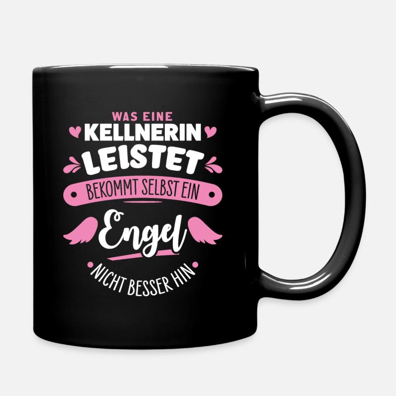 Kellnerin - Tasse einfarbig - Schwarz