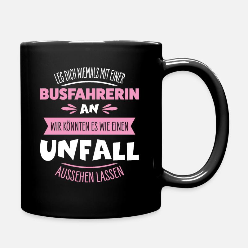 Busfahrerin - Tasse einfarbig - Schwarz