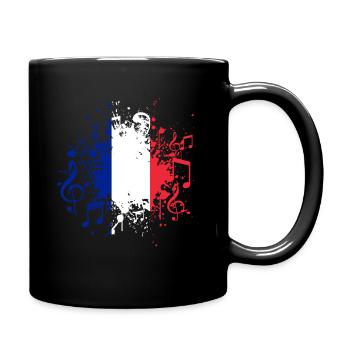 France Flag Music - Full Colour Mug - black - Right