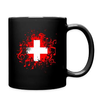 Musique suisse Suisse Drapeau - Mug uni - noir - Droite
