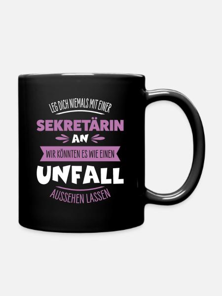Sekretärin - Tasse einfarbig - Schwarz