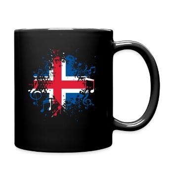 Iceland Flag Music - Full Colour Mug - black - Right