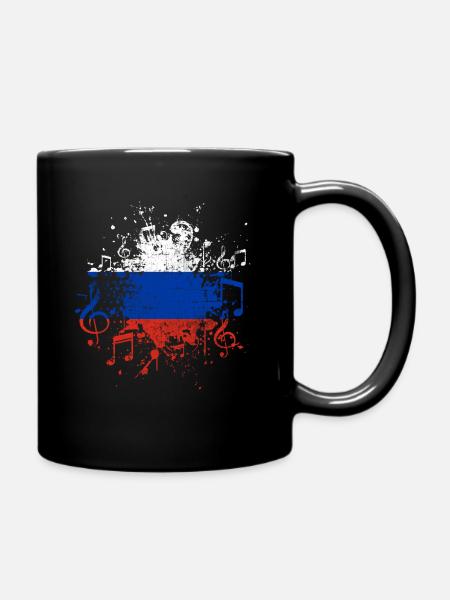 Russland Musik - Tasse einfarbig - Schwarz