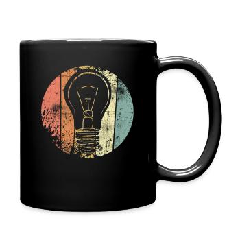 Light bulb - Full Colour Mug - black - Right