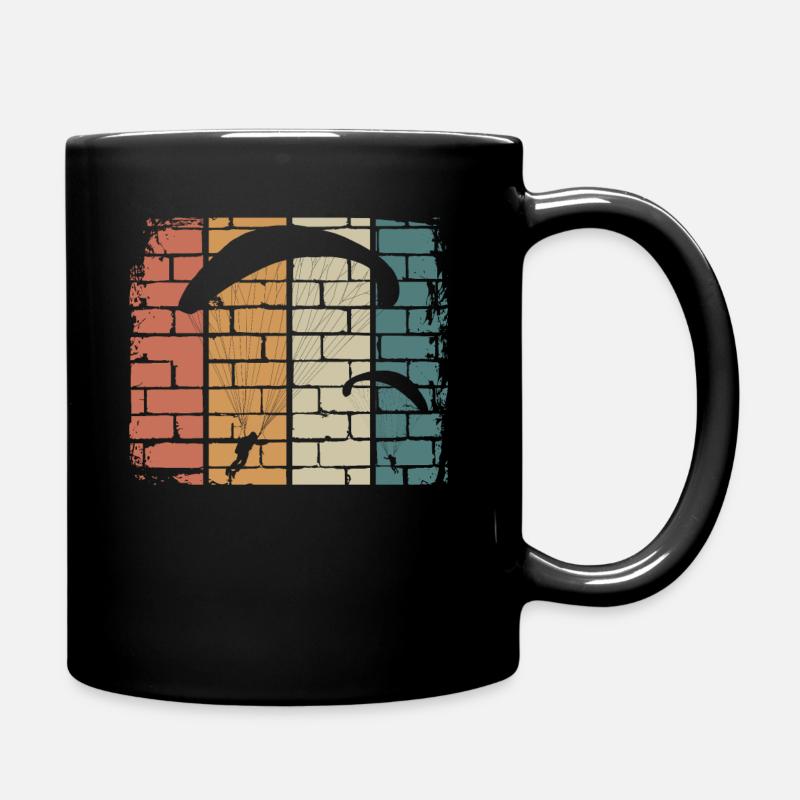 Fallschirm Gleitschirm - Tasse einfarbig - Schwarz