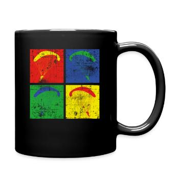 Gleitschirmfliegen - Tasse einfarbig - Schwarz - Rechts