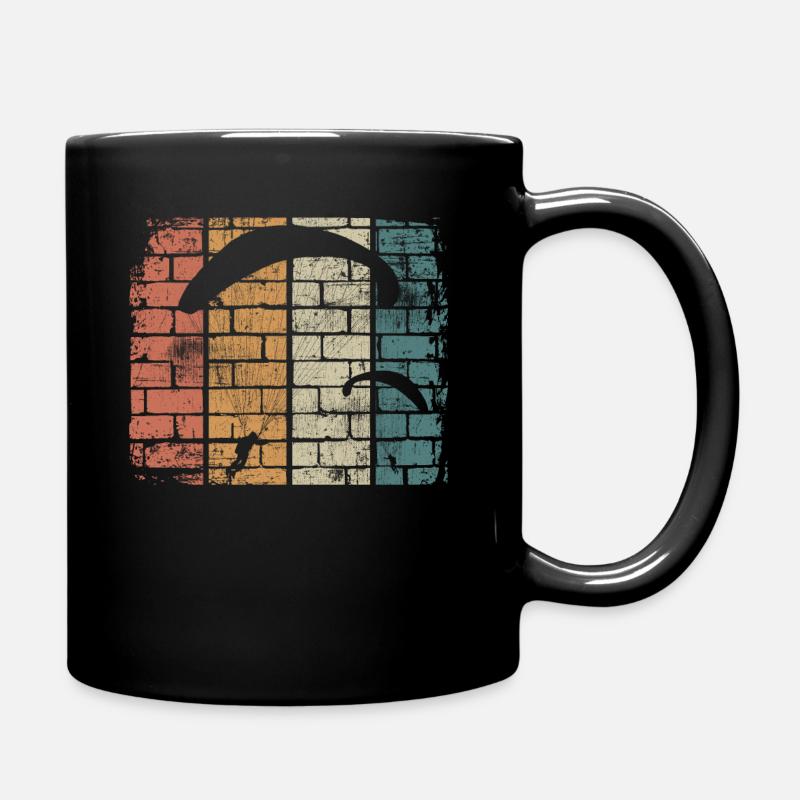 Gleitschirmflieger - Tasse einfarbig - Schwarz