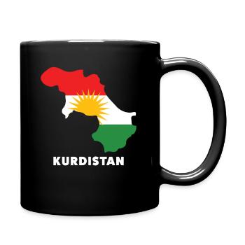 Kurdistan Flagge - Tasse einfarbig - Schwarz - Rechts