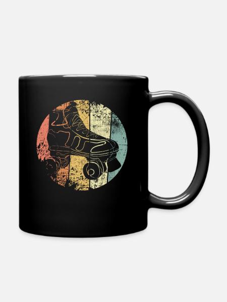 Rollschuh - Tasse einfarbig - Schwarz