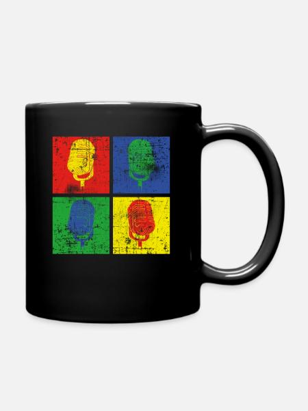 Chanter pop art chanteur - Mug uni - noir