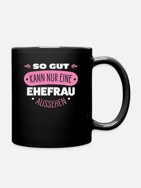 Ehefrau - Tasse einfarbig - Schwarz