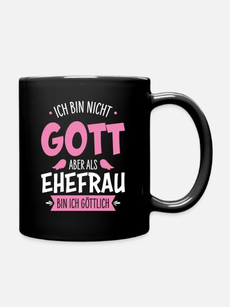 Ehefrau - Tasse einfarbig - Schwarz