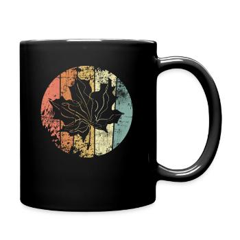 Herbst - Tasse einfarbig - Schwarz - Rechts