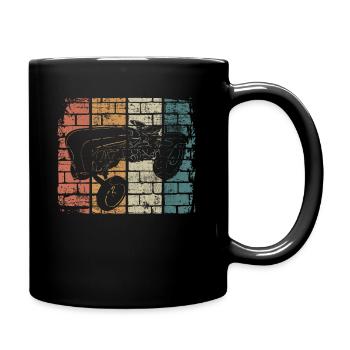 Traktor - Tasse einfarbig - Schwarz - Rechts