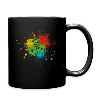 Cube - Full Colour Mug - black - Right