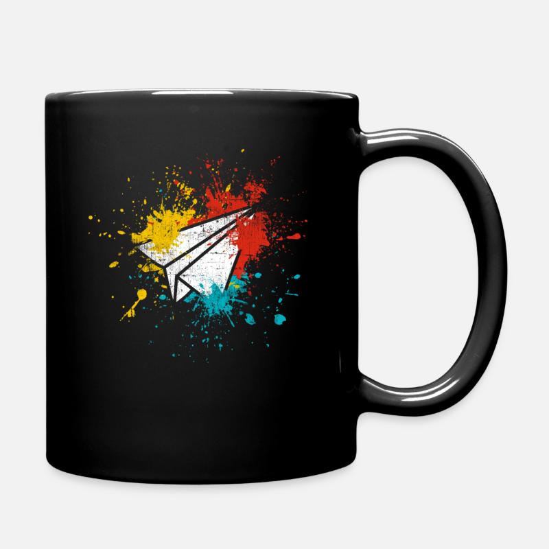 Papierflieger Pilot - Tasse einfarbig - Schwarz