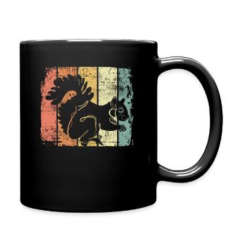 Eichhörnchen - Tasse einfarbig - Schwarz - Rechts