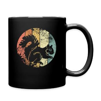 Eichhörnchen - Tasse einfarbig - Schwarz - Rechts