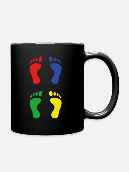 Empreinte du pied - Mug uni - noir