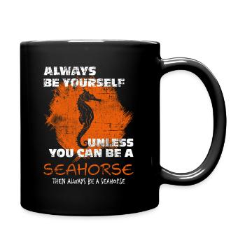 Sea horse - Full Colour Mug - black - Right