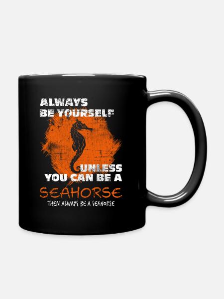 Sea horse - Full Colour Mug - black