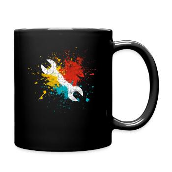 Werkzeug - Tasse einfarbig - Schwarz - Rechts
