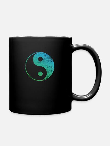 Yin Yang - Tasse einfarbig - Schwarz