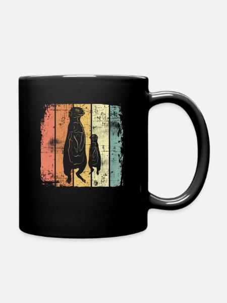 meerkat - Full Colour Mug - black