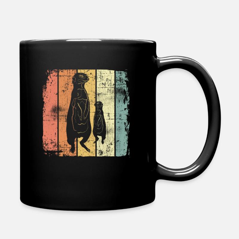 Erdmännchen - Tasse einfarbig - Schwarz