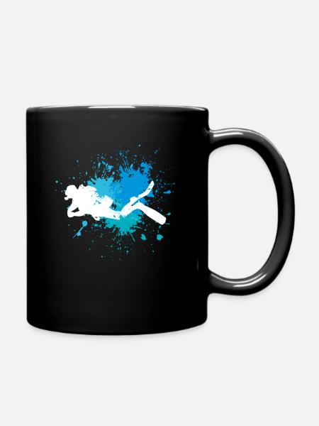 Taucher - Tasse einfarbig - Schwarz