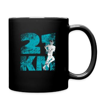 semi-marathon - Mug uni - noir - Droite
