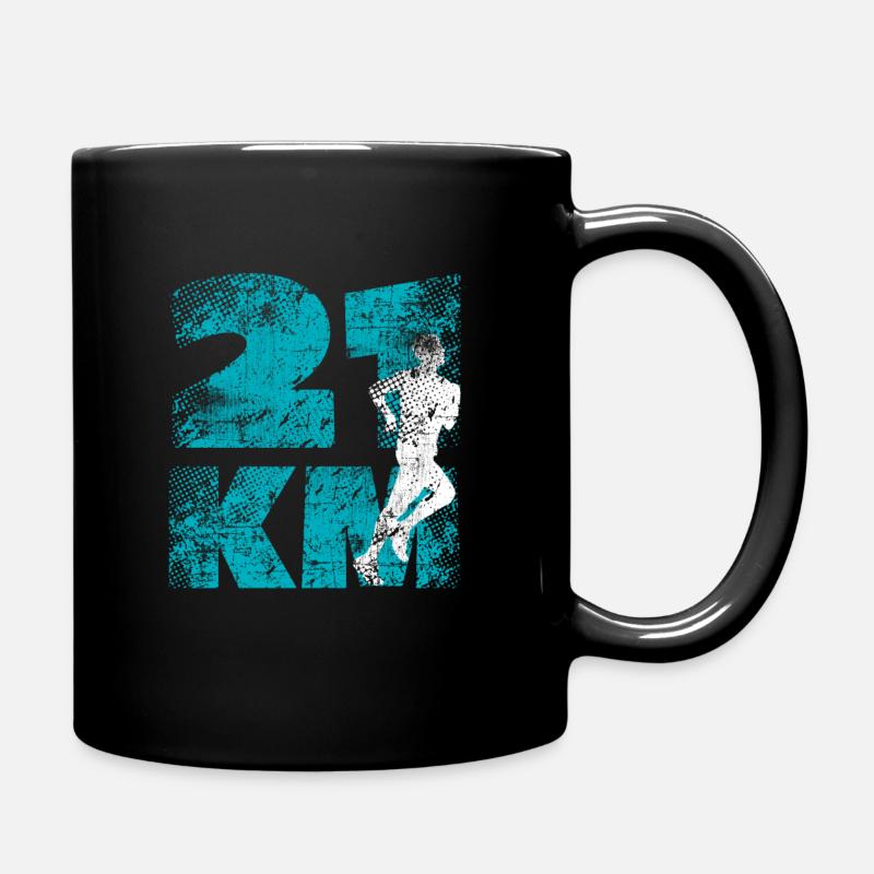 semi-marathon - Mug uni - noir