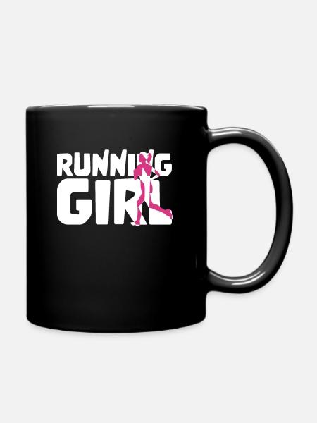 Runner fille en cours d'exécution - Mug uni - noir