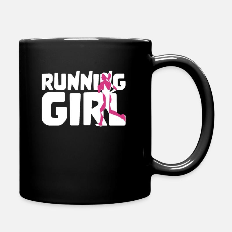 Runner fille en cours d'exécution - Mug uni - noir