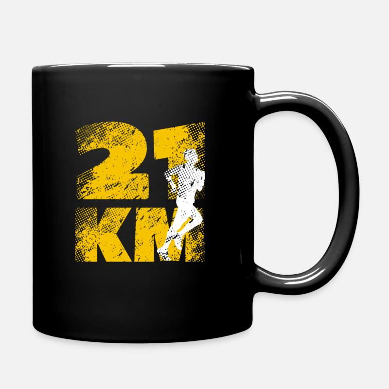 semi-marathon - Mug uni - noir