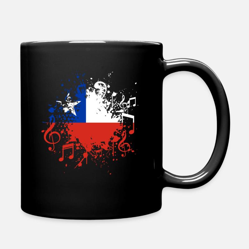 Chile Flagge Musik - Tasse einfarbig - Schwarz