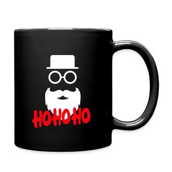 HOHOHO Hipster Santa Noël laid - Mug uni - noir - Droite