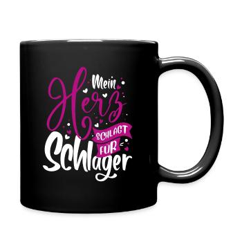 Schlager Schlagermusik - Tasse einfarbig - Schwarz - Rechts